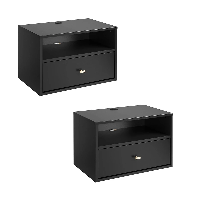 Prepac Floating Nightstand - Set of 2