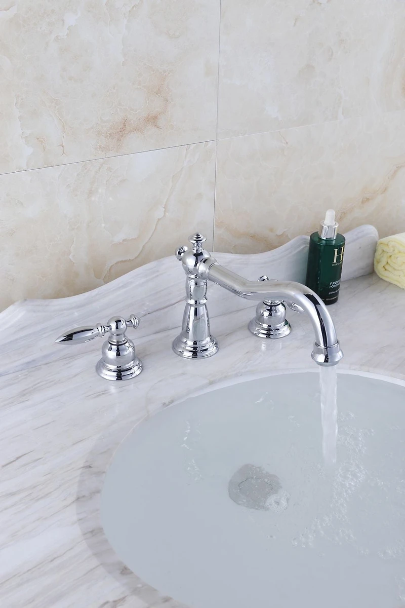American Imaginations 16.5-in. W Round Bathroom Undermount Sink Set In White - Chrome Hardware AI-26675