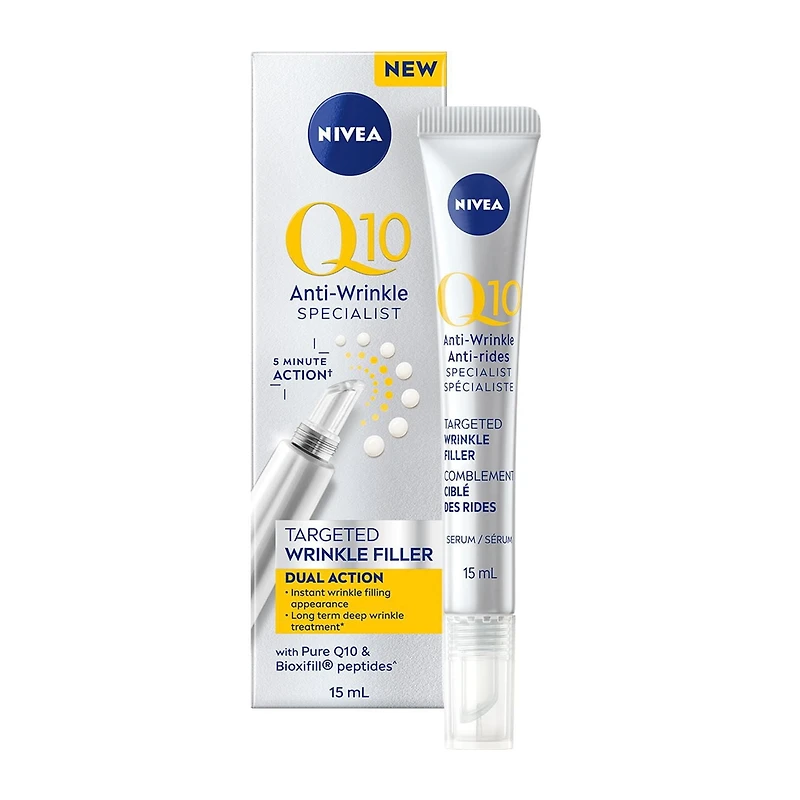 NIVEA Q10 Anti-Wrinkle Specialist Targeted Wrinkle Filler, 15mL Tube