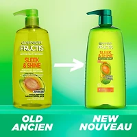 Garnier Fructis, Sleek & Shine Fortifying Shampoo, For Frizzy, Dry Hair, 1 L