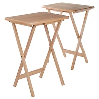 Winsome Alex 2-pc Snack Table Set, Natural Finish