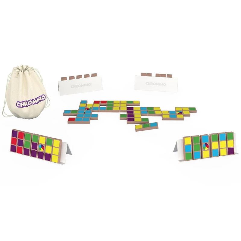 Chromino (French/English Bilingual) – Board Game – Strategy/Family Game – Family Fun Game – Ages 6+ – 1 to 6 Players – 30 to 45 Minute Playtime