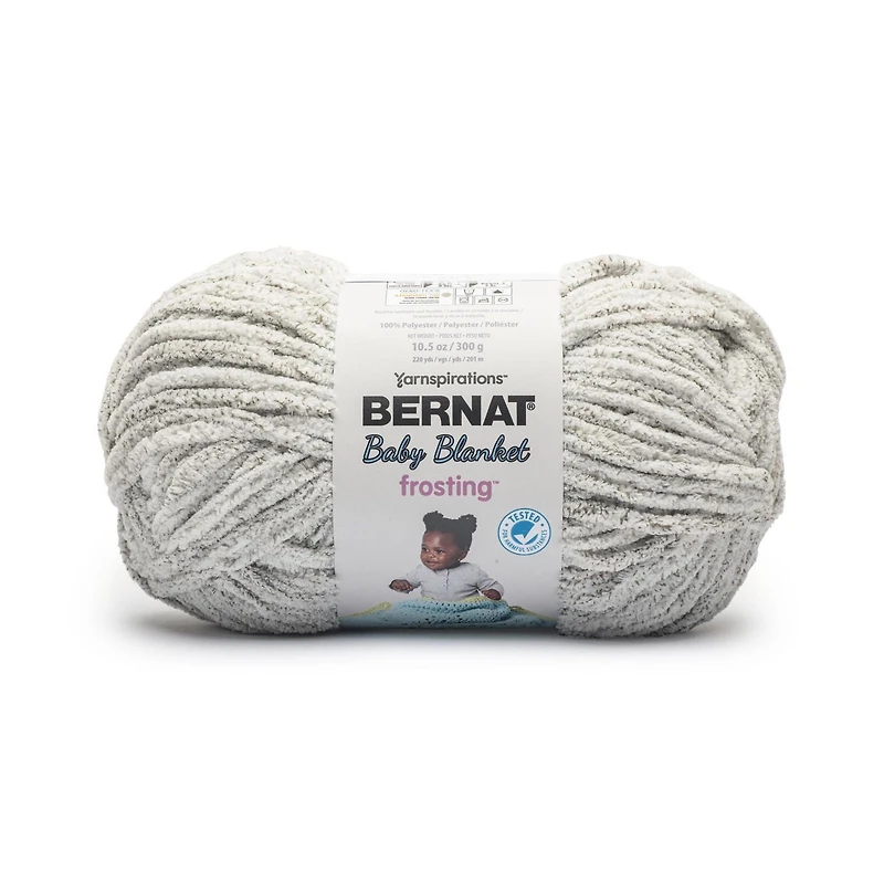 Bernat® Baby Blanket Frosting™ #6 Super Bulky Polyester Fil, 10.5oz/300g 220 Yards BABY BLANKET FROSTING FIL