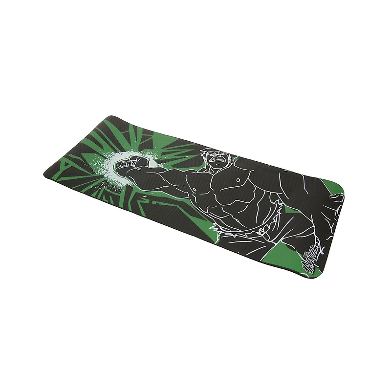 Marvel Hulk Smash 10mm Exercise Mat - 24” x 60" – Green/Black