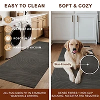 Tapis de Couloir Somos Lavable A la Machine Contemporain/Moderne pour Salon, Chambre, Salle Manger, Entrée