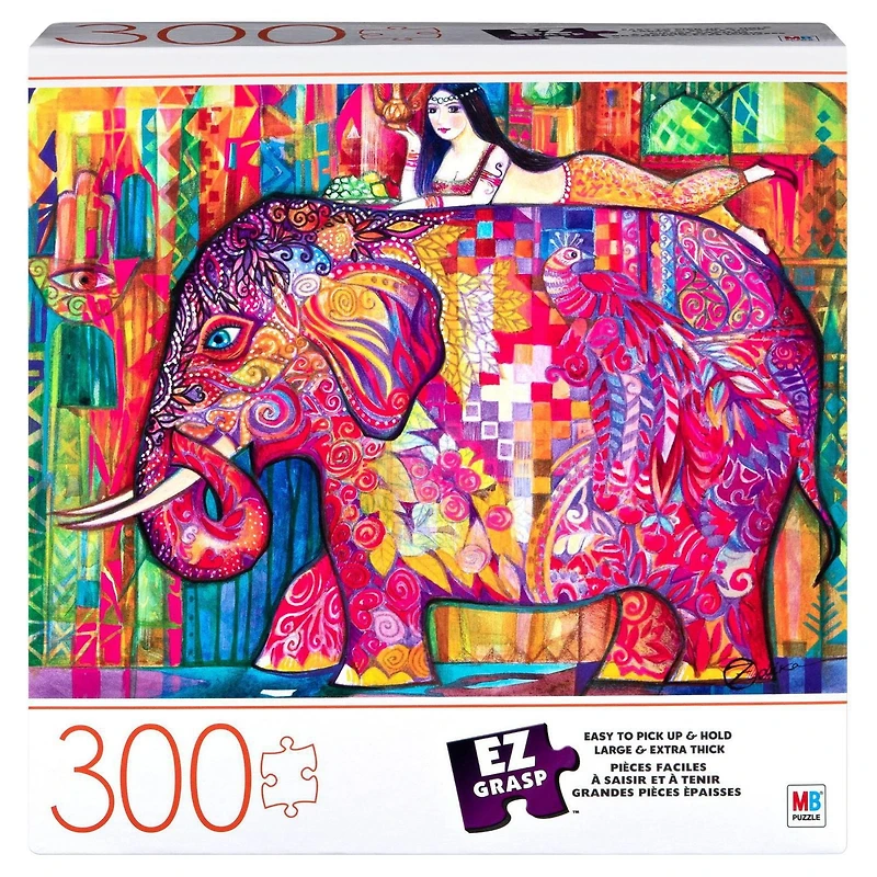 EZ Grasp, Puzzle de 300 pièces, pour adultes et enfants à partir de 8 ans, Éléphant rose