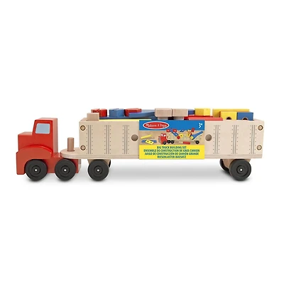 Melissa & Doug Ensemble de jeu en bois Big Rig Building Truck