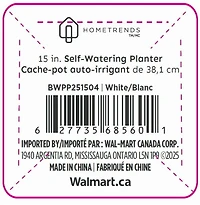 Hometrends 15in Self Watering Planter, 15in Self Watering Planter