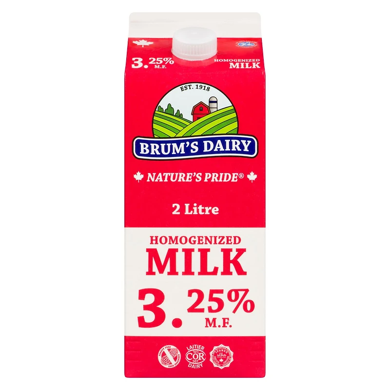 Lait homogénéisé à 3,25 % M.G. de Brum's