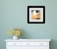 Hometrends Curved Edge 7x7in Black Decorative Wood Frame, Decorative Tabletop and Wall Picture Frame