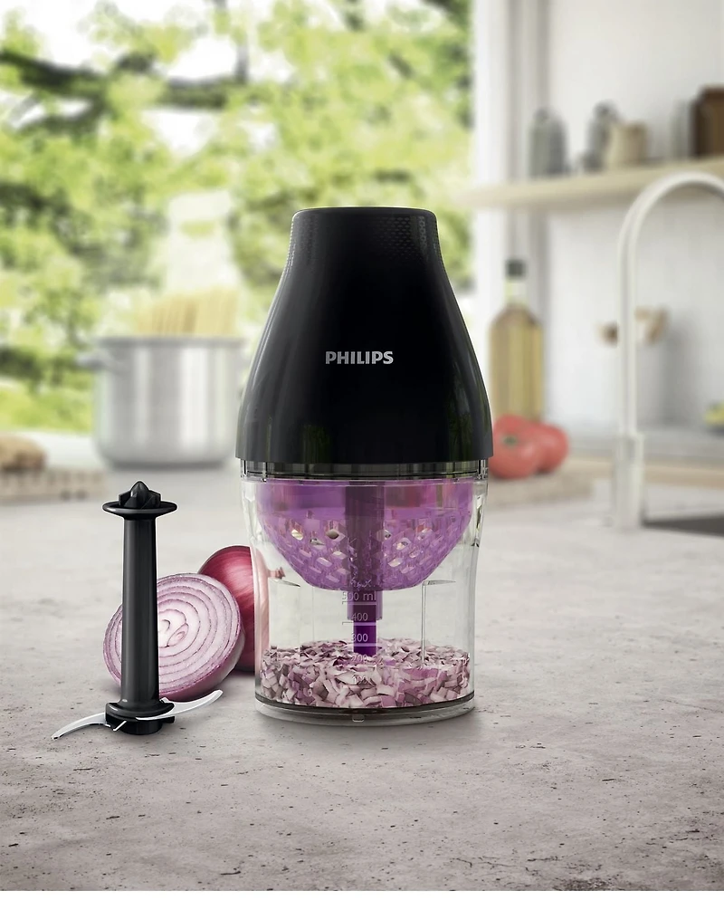 Hachoir Multichopper Philips avec technologie ChopDrop, noir, HR2505/26