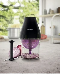 Hachoir Multichopper Philips avec technologie ChopDrop, noir, HR2505/26