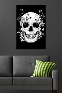 Episodic Drawing - Floral Skull Wall Poster, 22.375" x 34"