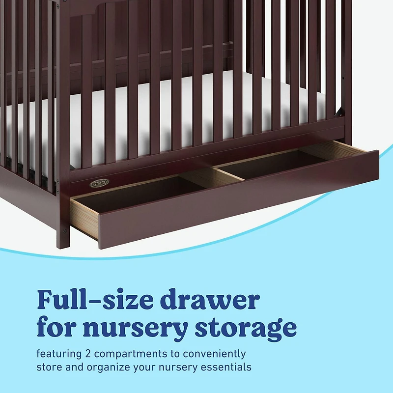 Graco Hadley 5-in-1 Convertible Crib with Drawer