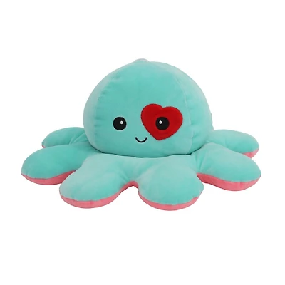 WAY TO CELEBTATE VALENTINE 13.5" REVERSIBLE PLUSH OCTOPUS