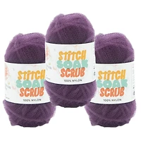 Lion Brand Stitch Soak Scrub™ Yarn #4 Medium/ Worsted Nylon Yarn 40g/ 84m 3-Pack
