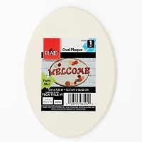 Plaque ovale en bois à motif écossais, 1 pièce, 12,7 cm x 18,4 cm