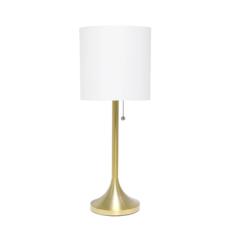 Simple Designs Tapered Table Lamp with Fabric Drum Shade