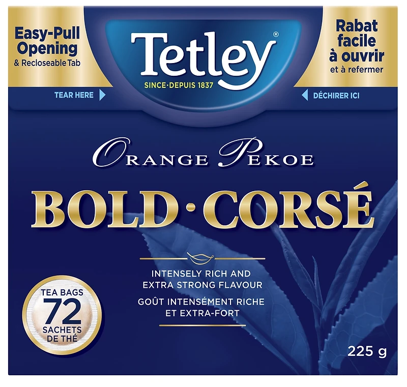 Tetley Orange Pekoe Bold Tea 72 bags