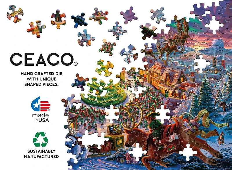 NOËL CLASSIQUE - PÔLE NORD DU PÈRE NOËL - PUZZLE 1000 PIÈCES