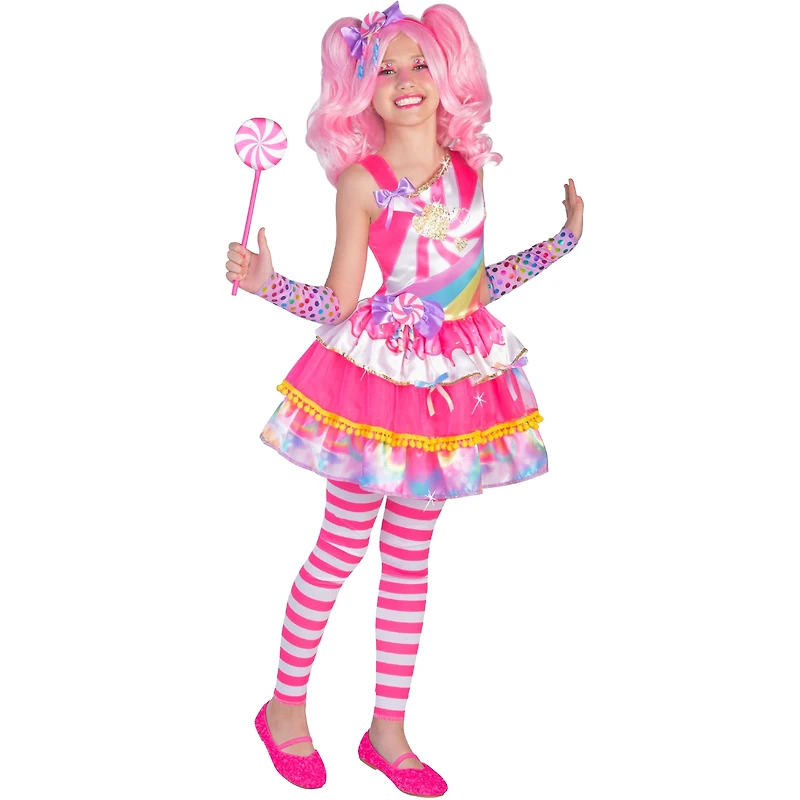 Candy Girl Halloween Costume for Kids Girls, Size L, Pink, by Way to Celebrate