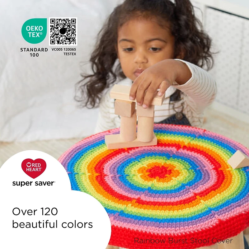 Red Heart® Fil Super Saver® Ombre™, Acrylique #4 Moyen, 10oz/283g, 482 Yards Magnifique fil ombré