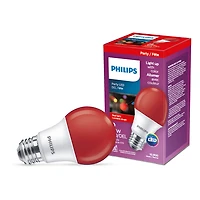 Philips ampoules LED 60W A19 E26 8W à filament A, rouge