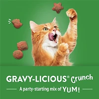 Friskies Party Mix Gravy-licious Turkey & Gravy Crunch, Cat Treats 454g, 454 g