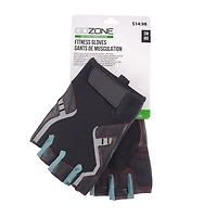 Gants de musculation GoZone – Style traditionnel – P/M – Noir/rouge Conception mi-doigt