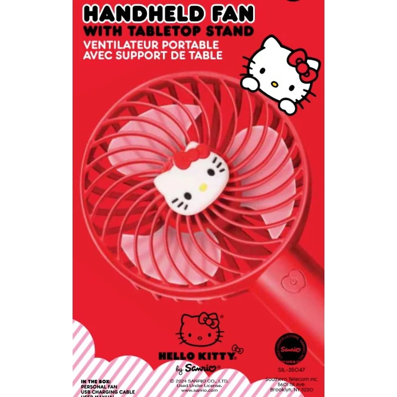 Hello Kitty Handheld Fan w/Tabletop Stand