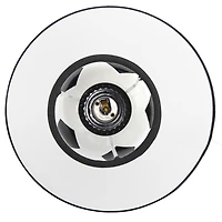 Simple Designs SportsLite 11.5" Tall Athletic Sports Soccer Ball Base Ceramic Table Desk Lamp with White Empire Fabric Shade with Black Trim