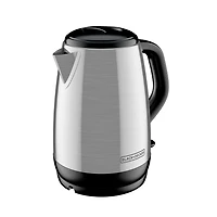 Black+Decker Bouilloire Electrique Sans Fil en Acier Inoxydable de 1,7L