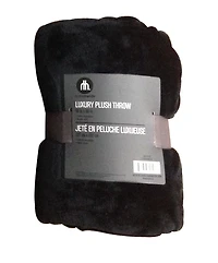 hometrends Luxury Royal Plush Throw - Black