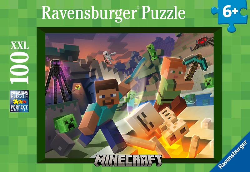 Ravensburger Monster Minecraft 100 pièces Puzzle XXL