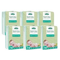 Aleva Naturals® Bamboo Baby Diapers, Economy Pack (Size 3) - 168 Count