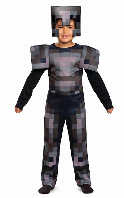 Déguisement Minecraft Netherite Armor Jumpsuit Costume classique pour enfant