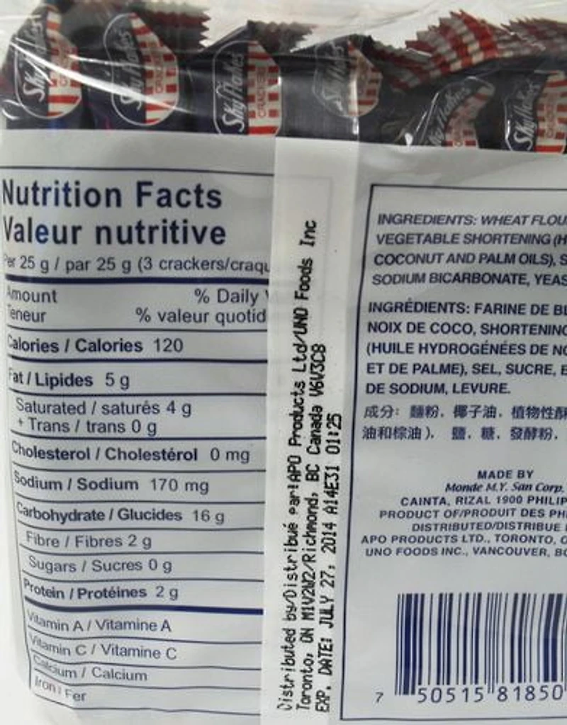 Paquet de Craquelins de Skyflakes