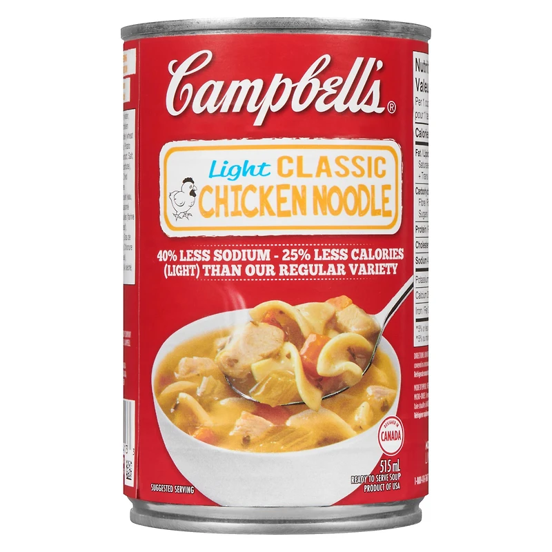 Campbell's® Ready to Serve Light Classic Chicken Soup, Shelf Stable