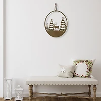 Cintre En Métal Doré Découpé (Renne Et Arbre)