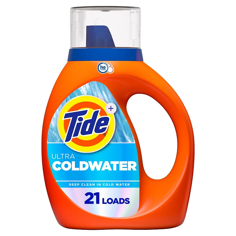 Détergent à lessive liquide Tide Ultra Eau froide, parfum Original, détergent à lessive liquide formulé pour l’eau froide, 887 mL, 21 brassées TIDE LQ HE CW OS - FRENCH