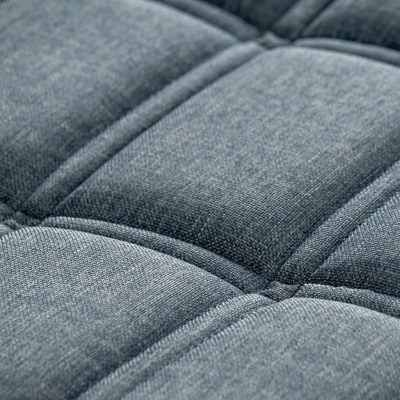 Banc d'entrée capitonné et rembourré en tissu CorLiving California avec pieds en bois