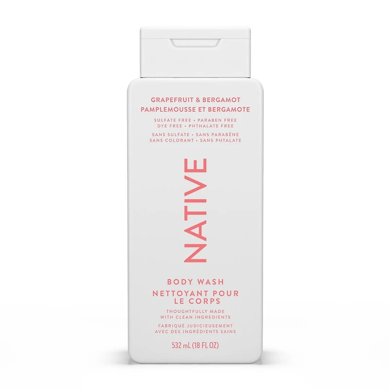 Native – Nettoyant pour le corps Pamplemousse et bergamote – sans sulfate, sans parabènes