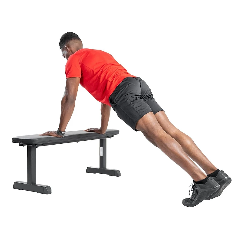 Sunny Health & Fitness Flat Weight Bench for Workout, Exercise and Home Gyms with 227 KG Weight Capacity - SF-BH620037