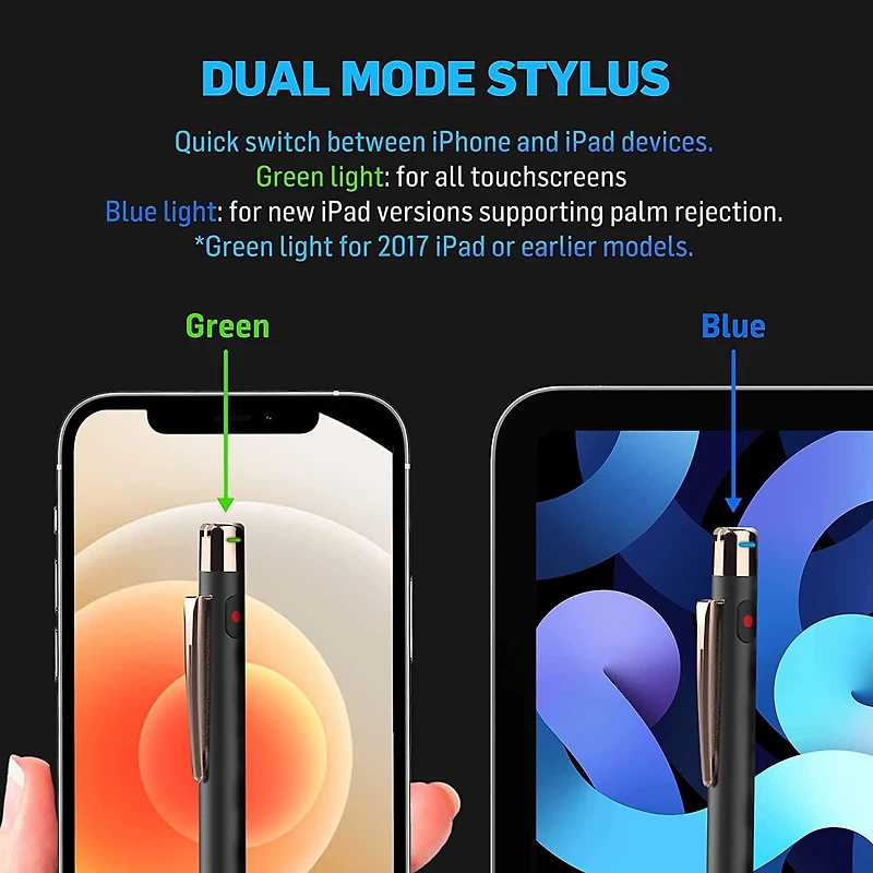 Adonit Ai-vocal smart voice recorder stylus, 9 heures d'enregistrement facile pendant l'écriture, parfait pour les , apprentissage, entretiens, compatible avec iphone, ipad air, ipad pro, ipad mini, i