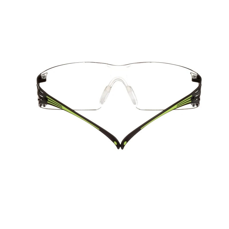 Lunettes de protection SF400M-WV-4-PS SecureFit(MC) 3M(MC) de Série 400, monture noire, accent vert, verres miroir antiégratignures,