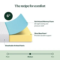 Matelas en mousse de soutien rafraîchissante Zinus 6 po