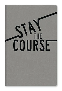 Marquages by C.R. Gibson Medium Classic Leather Flexi Journal, Grey Stay The Course