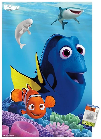Disney Pixar Finding Dory - Dory Wall Poster, 22.375" x 34"