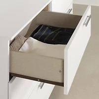 Commode 6 tiroirs pour Adult, fini Blanc solide, collection Cavalleri de Meubles South Shore