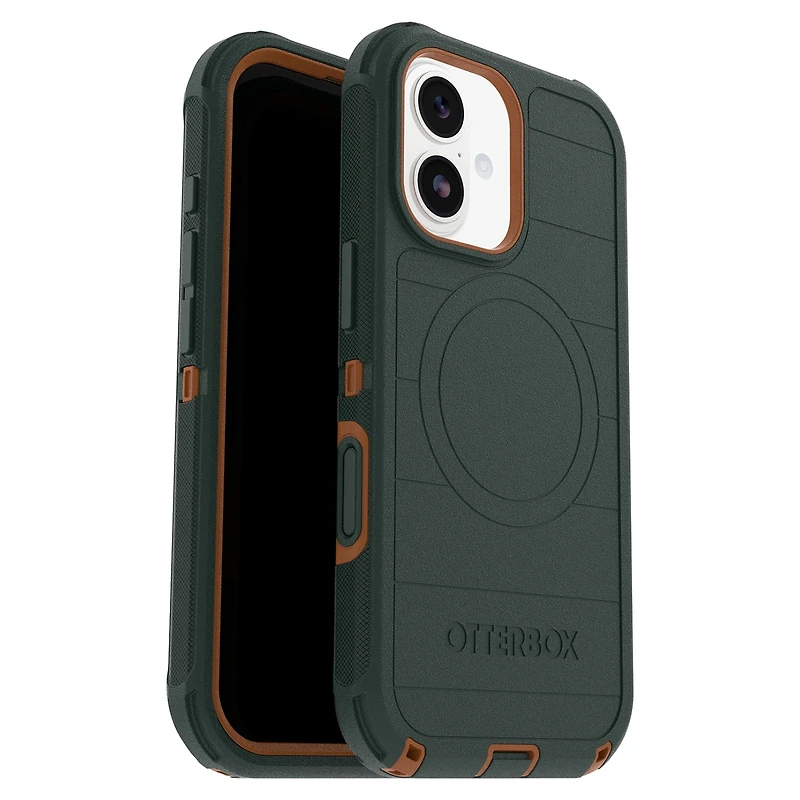 OtterBox Étui Defender Pro MagSafe avec Contrôle de la Caméra Coopersmith (Vert) pour iPhone 17 Pro